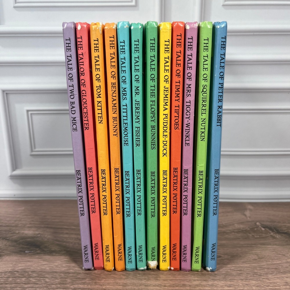 Beatrix Potter 12 Books Vintage 1992 Childrens Hardcover Volume Collection